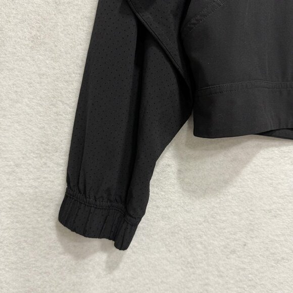 Lululemon Jacket Womens 4 Perforated Full Zip Cropped Drawstring Lightweight - Picture 3 of 11